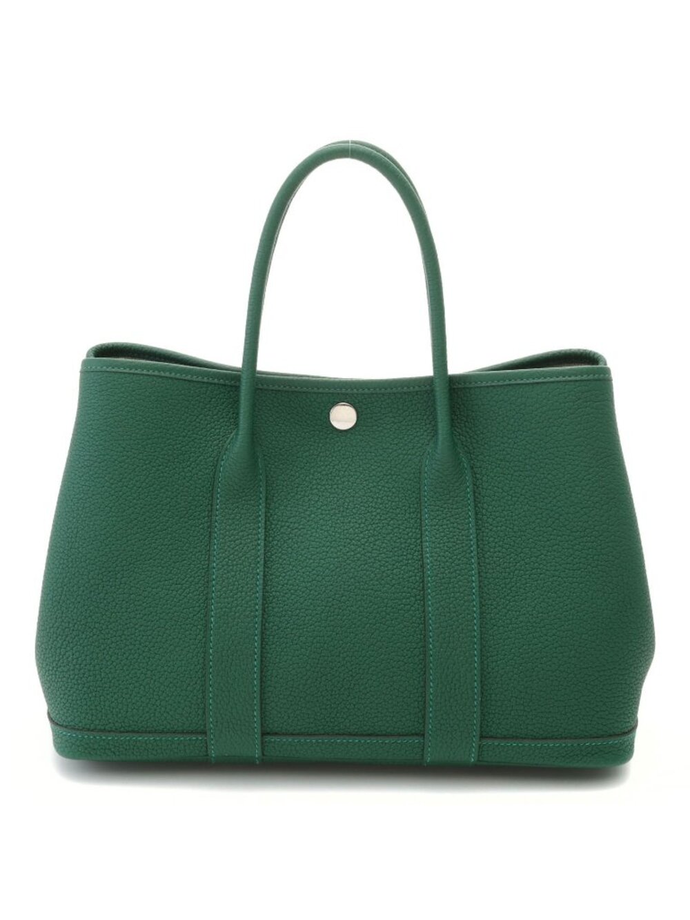 Hermes Garden Party TPM Vert Moyane Silver Tote Negonda Green